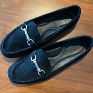 Born black suede driving moccasin